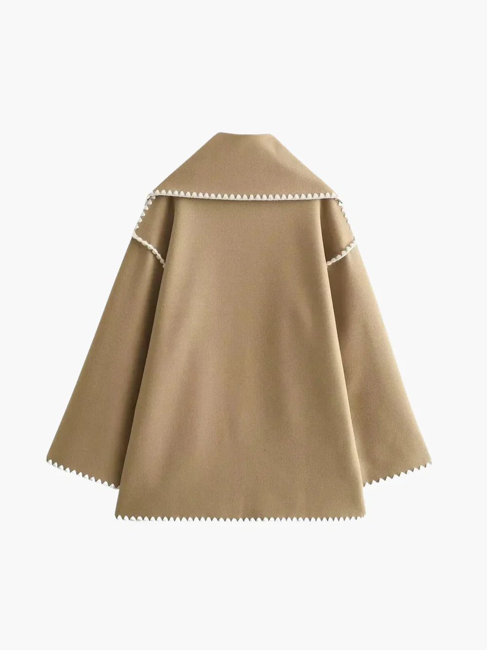 Mysig Filtstickad Ull Wrapjacka