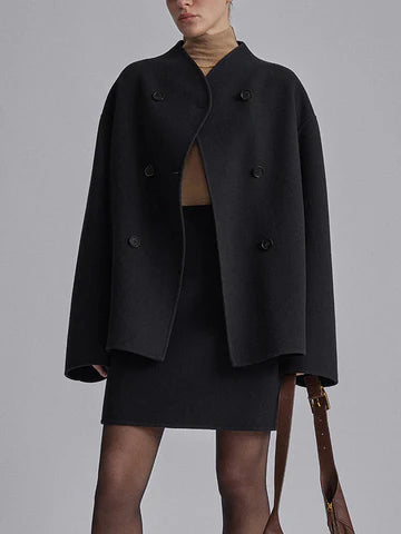 Oversized knapp-ner jacka