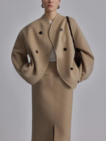 Oversized knapp-ner jacka