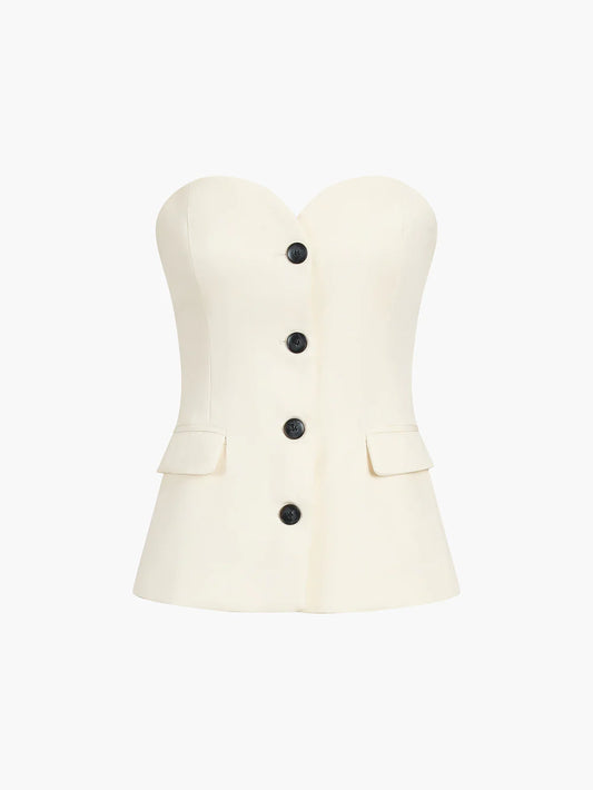 Knäppning Sweetheart Top