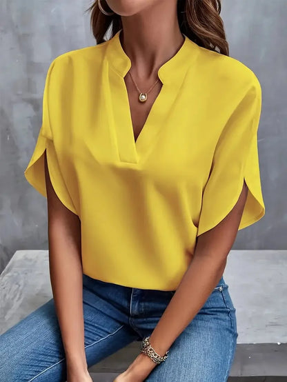 Deborah™ | Mjuk och Elegant Blus med V-ringning
