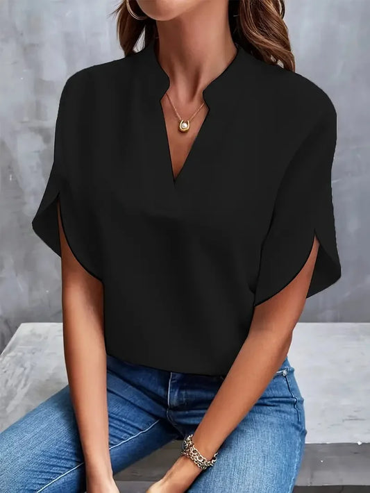 Deborah™ | Mjuk och Elegant Blus med V-ringning