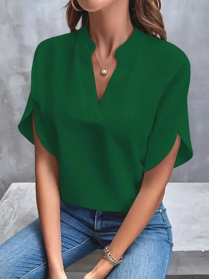 Deborah™ | Mjuk och Elegant Blus med V-ringning