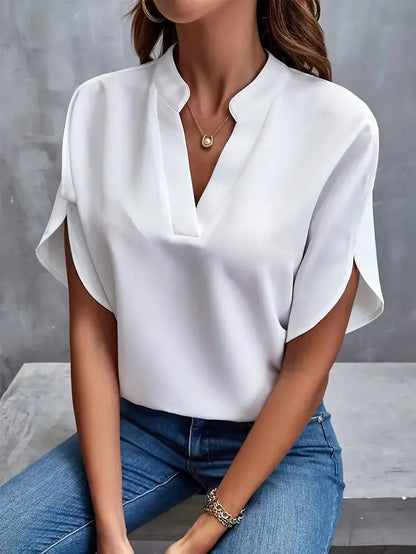 Deborah™ | Mjuk och Elegant Blus med V-ringning
