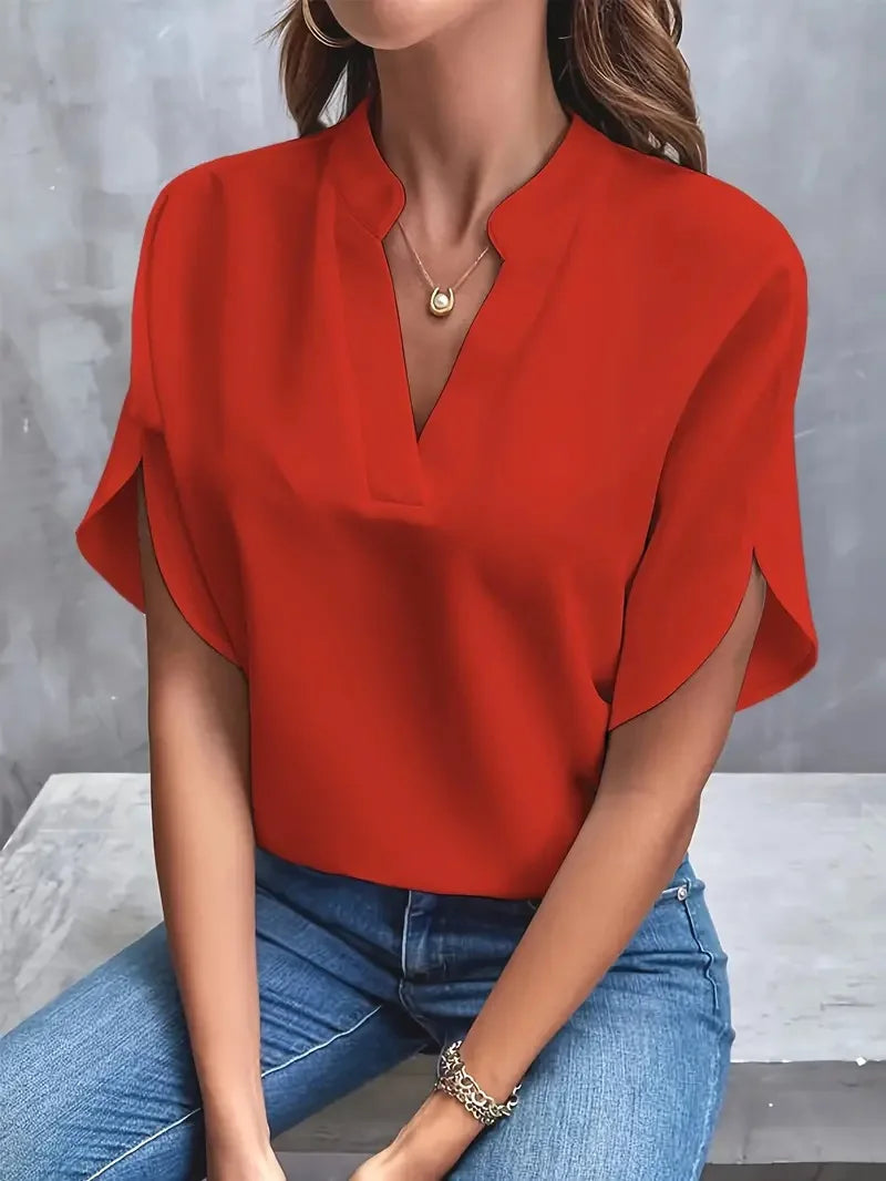 Deborah™ | Mjuk och Elegant Blus med V-ringning
